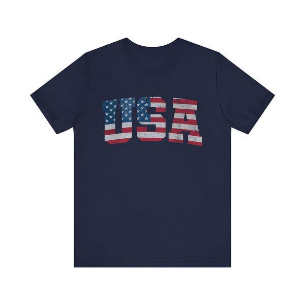 USA Flag Graphic 4th of July T‑Shirt