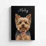 Custom Pet Canvas Portrait with Name