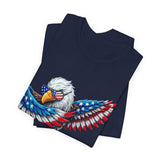 Patriotic American Flag Eagle 4th of July T‑Shirt