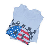 American Flag Smiley 4th of July T‑Shirt