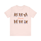 Personalized Dog Face Expression With Name T-Shirt