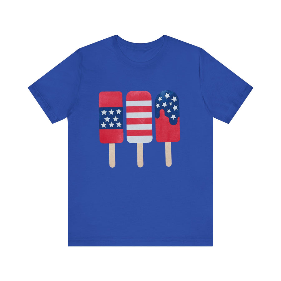 American Flag Ice Pop 4th of July T‑Shirt