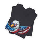 Patriotic American Flag Eagle 4th of July T‑Shirt