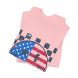 American Flag Smiley 4th of July T‑Shirt