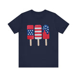 American Flag Ice Pop 4th of July T‑Shirt