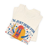 I'm Just Here for the Wieners Hot Dog 4th of July T‑Shirt