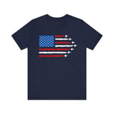 Patriotic American Flag 4th of July T‑Shirt