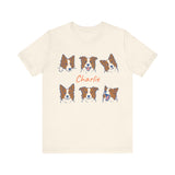 Personalized Dog Face Expression With Name T-Shirt