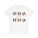 Personalized Dog Face Expression With Name T-Shirt