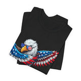 Patriotic American Flag Eagle 4th of July T‑Shirt
