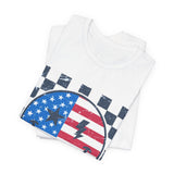 American Flag Smiley 4th of July T‑Shirt