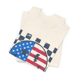 American Flag Smiley 4th of July T‑Shirt