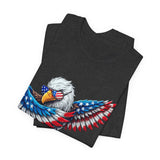 Patriotic American Flag Eagle 4th of July T‑Shirt