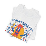 I'm Just Here for the Wieners Hot Dog 4th of July T‑Shirt
