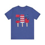 American Flag Ice Pop 4th of July T‑Shirt