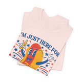 I'm Just Here for the Wieners Hot Dog 4th of July T‑Shirt
