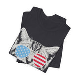 Meowica Cat 4th of July T‑Shirt