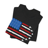 Patriotic American Flag 4th of July T‑Shirt