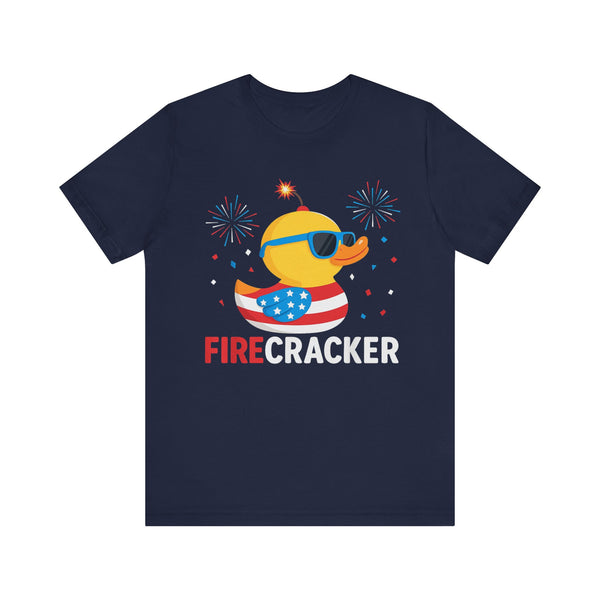 Firecracker Duck Patriotic 4th of July T‑Shirt