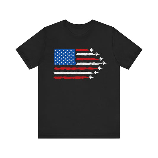 Patriotic American Flag 4th of July T‑Shirt