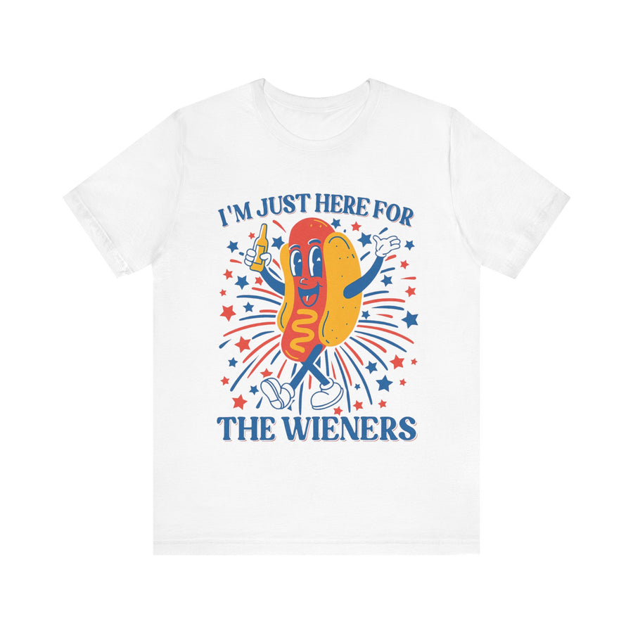 I'm Just Here for the Wieners Hot Dog 4th of July T‑Shirt