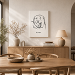 Custom One Pet Line Drawing Portrait
