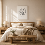 Custom One Pet Line Drawing Portrait
