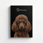 Custom Pet Canvas Portrait with Name