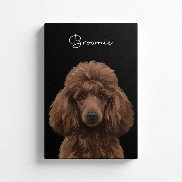 Custom Pet Canvas Portrait with Name
