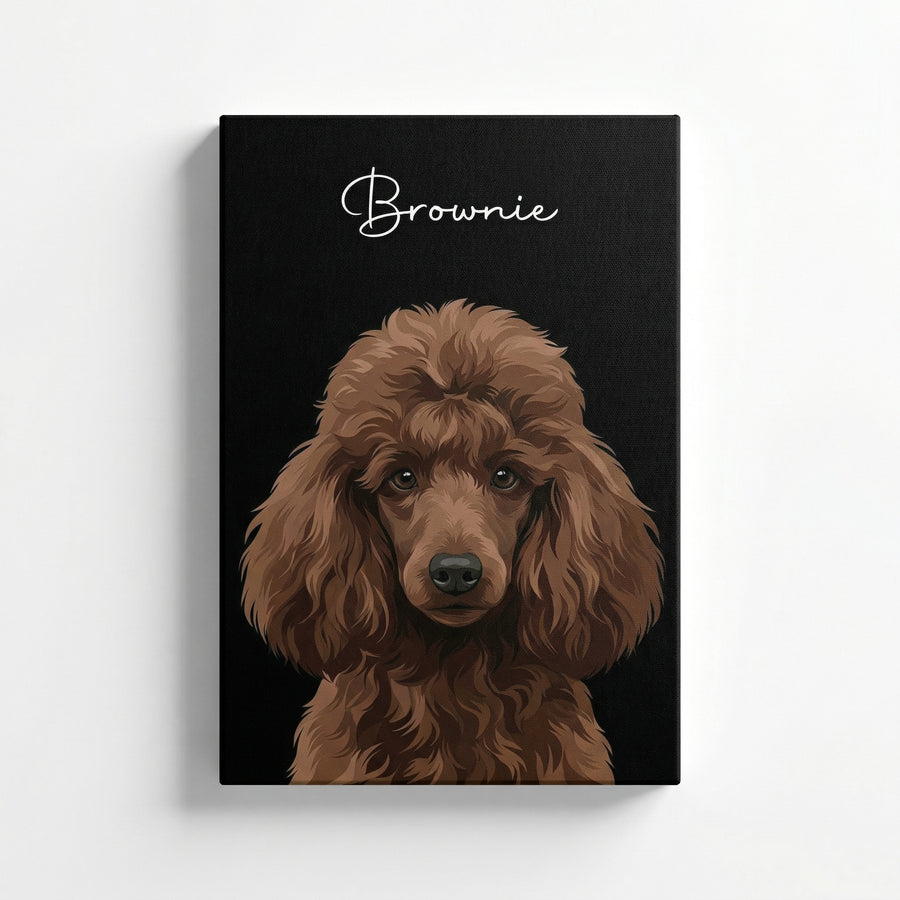 Custom Pet Canvas Portrait with Name