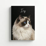 Custom Pet Canvas Portrait with Name
