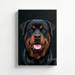 Custom Pet Canvas Portrait with Name