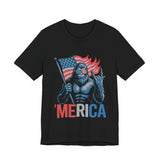 'MERICA Bigfoot Flag 4th of July T‑Shirt