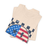American Flag Smiley 4th of July T‑Shirt