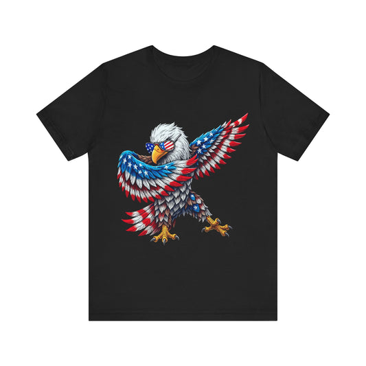 Patriotic American Flag Eagle 4th of July T‑Shirt