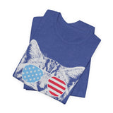 Meowica Cat 4th of July T‑Shirt