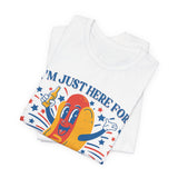 I'm Just Here for the Wieners Hot Dog 4th of July T‑Shirt