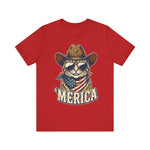 'Merica Cowboy Cat 4th of July T‑Shirt