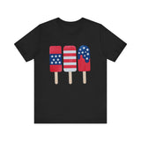 American Flag Ice Pop 4th of July T‑Shirt