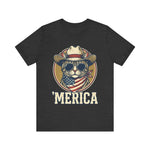 'Merica Cat Cowboy 4th of July T‑Shirt
